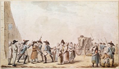 Law of Suspects, the Arrest on the Street by the Federes by French School
